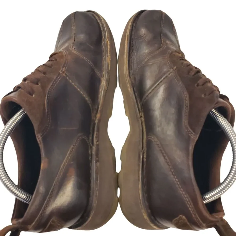 DR. MARTENS Shoes 2B89 Mens Size 9 Brown Leather Oxford Casual Dress Y2K 90s
